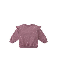 Polka Dot Ruffle Sweatshirt