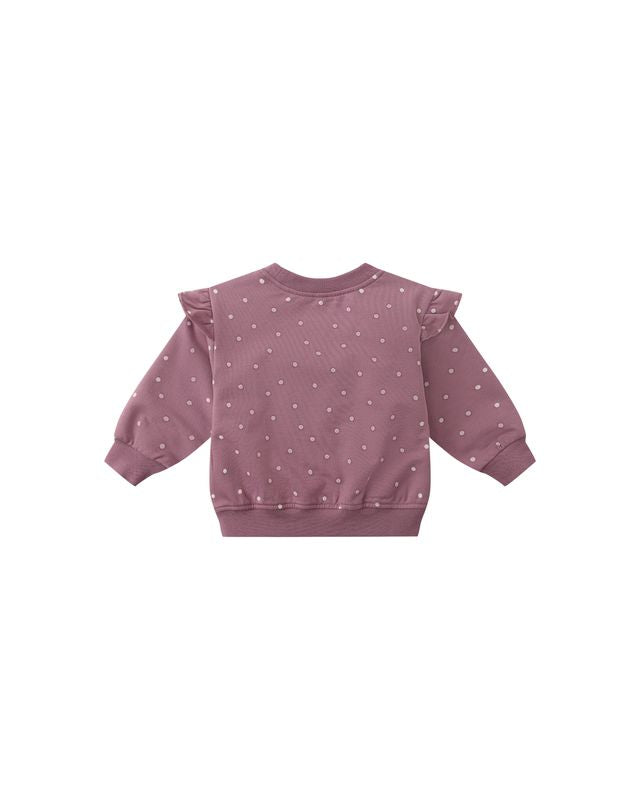 Polka Dot Ruffle Sweatshirt