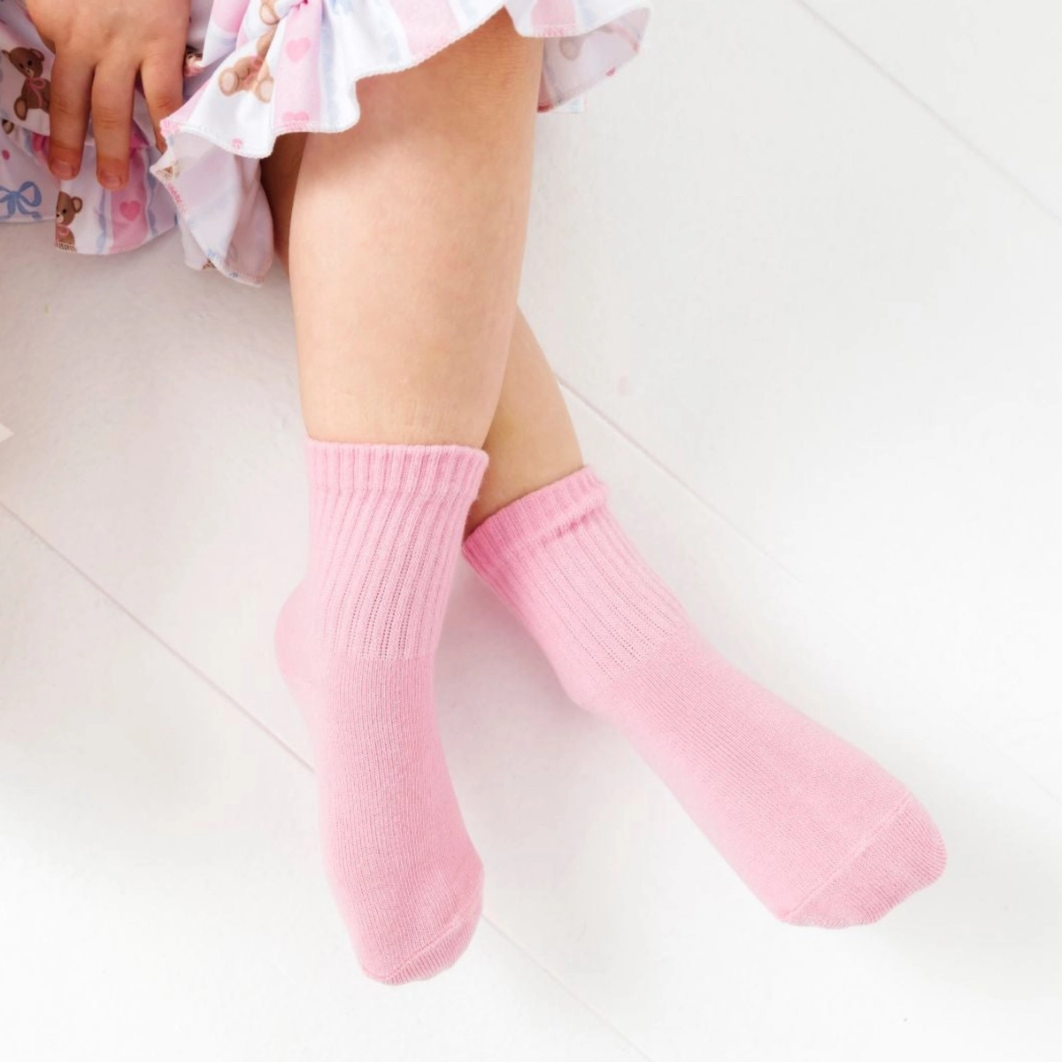 Teddy Bow Crew Socks