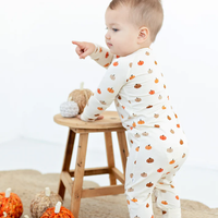 Pumpkins Bamboo Zip Romper