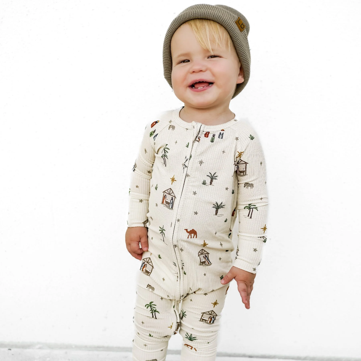 Nativity Bamboo Zip Romper