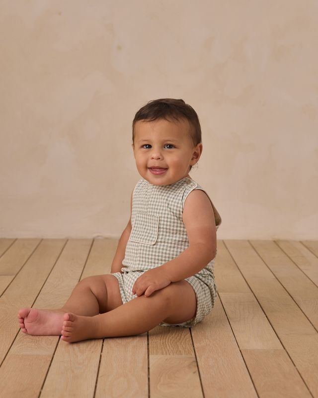 Eucalyptus Check Georgie Romper
