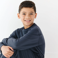 Dark Navy Brave Bamboo Terry Pullover