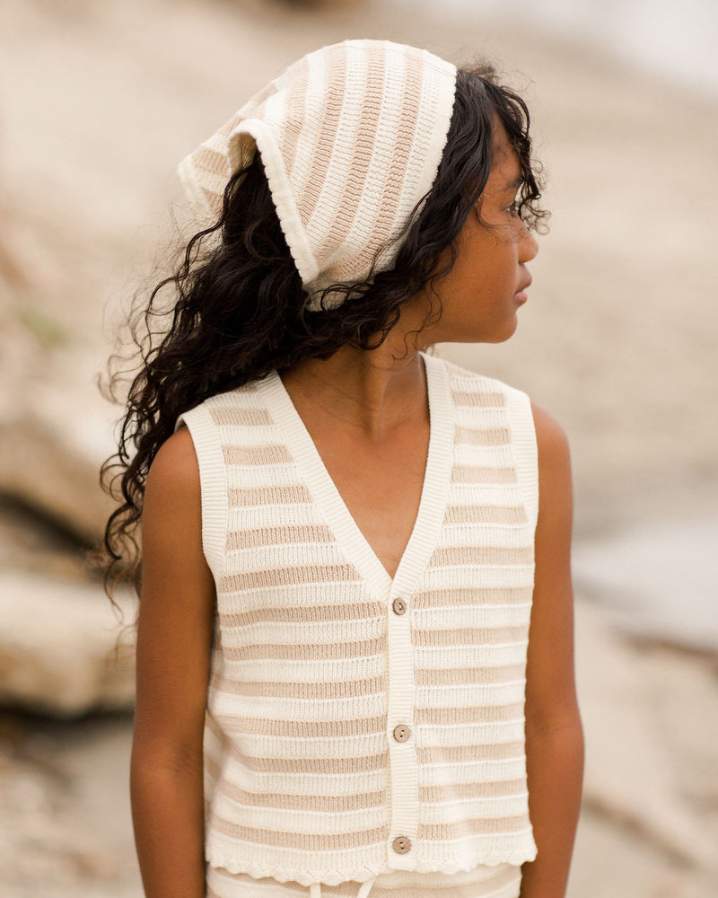 Sand Stripe Knit Vest