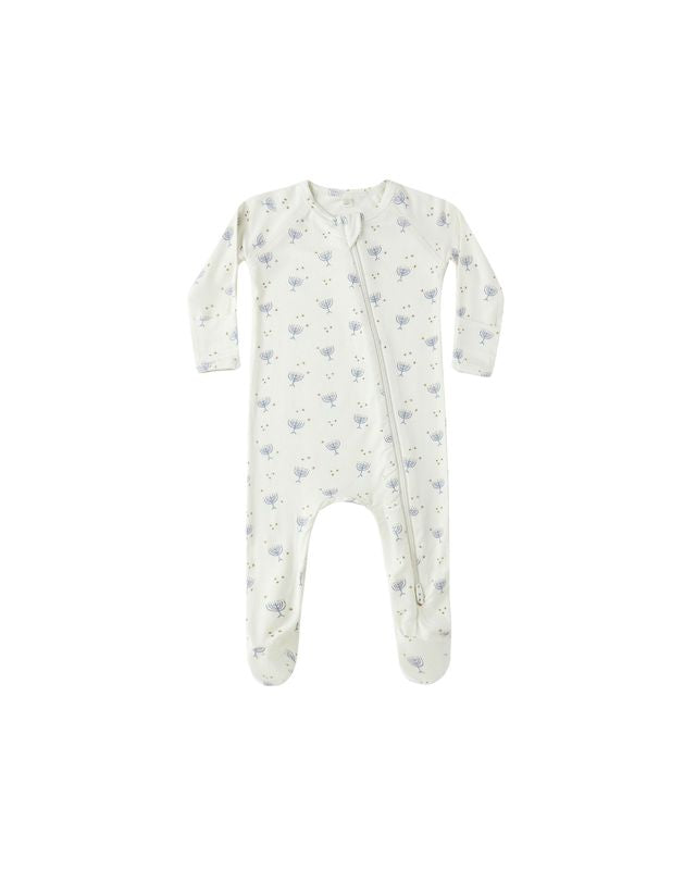 Hanukkah Bamboo Zip Footie