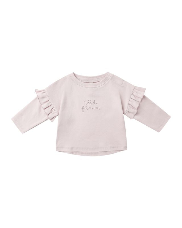 Wild Flower Ruffle Long Sleeve Tee