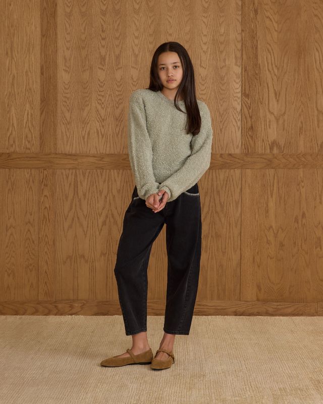 Tween Pistachio Boucle Aspen Sweater