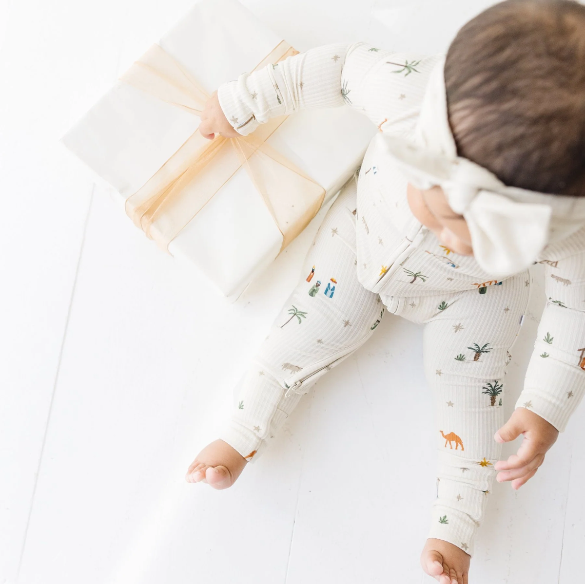 Nativity Bamboo Zip Romper