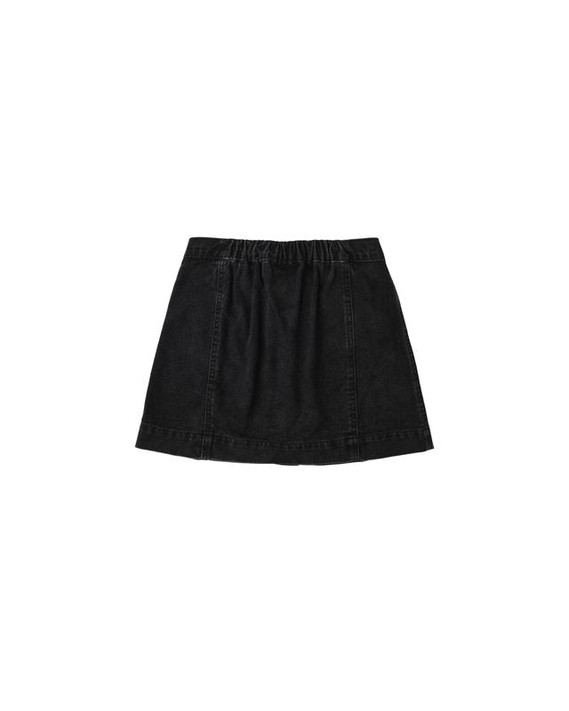 Black Stitched Denver Mini Skirt