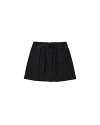 Black Stitched Denver Mini Skirt