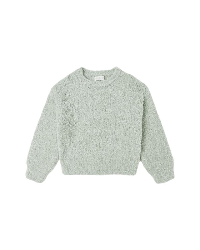 Tween Pistachio Boucle Aspen Sweater
