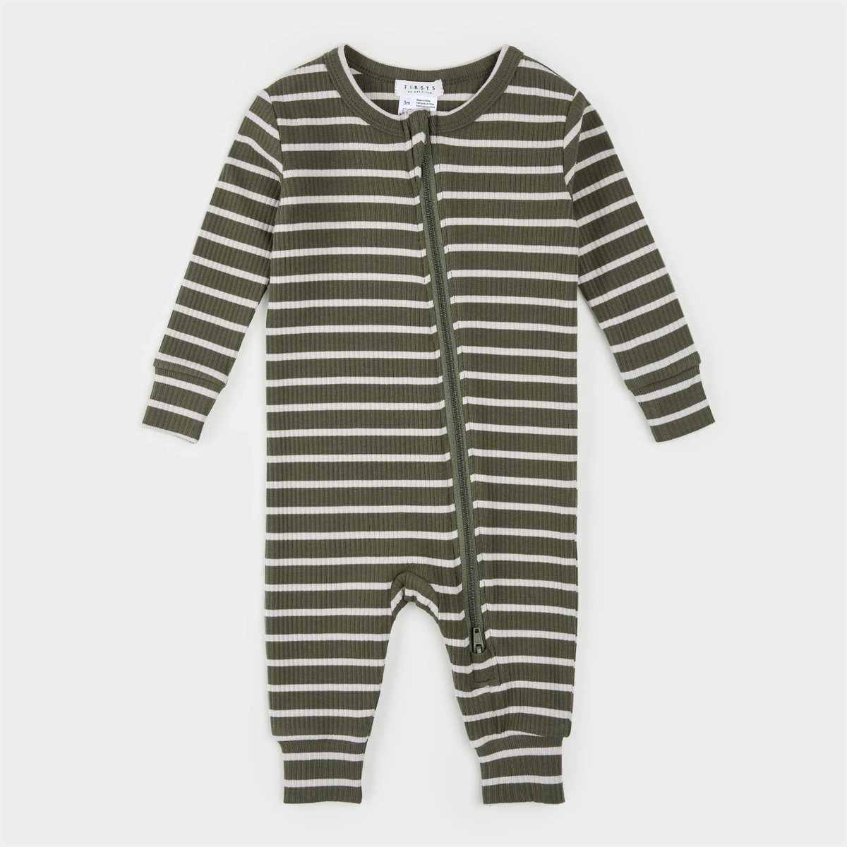 Green Striped Modal Ribbed Sleeper