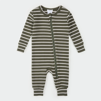 Green Striped Modal Ribbed Sleeper