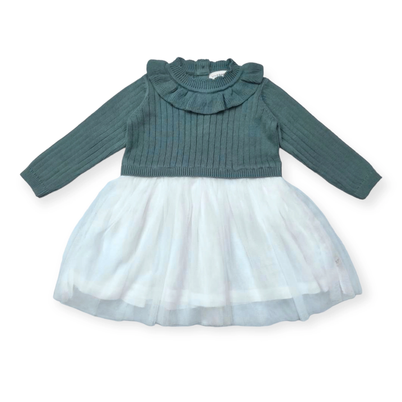 Teal Ruffle Knit Tutu Dress