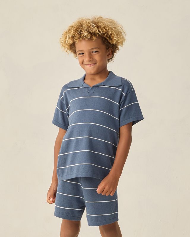 Navy Stripe Chandler Knit Short