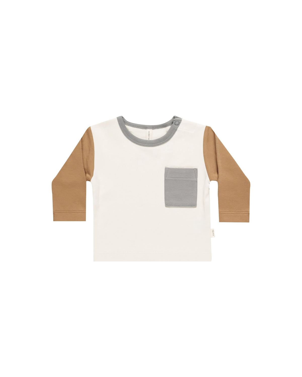 Golden Color Block Pocket Tee