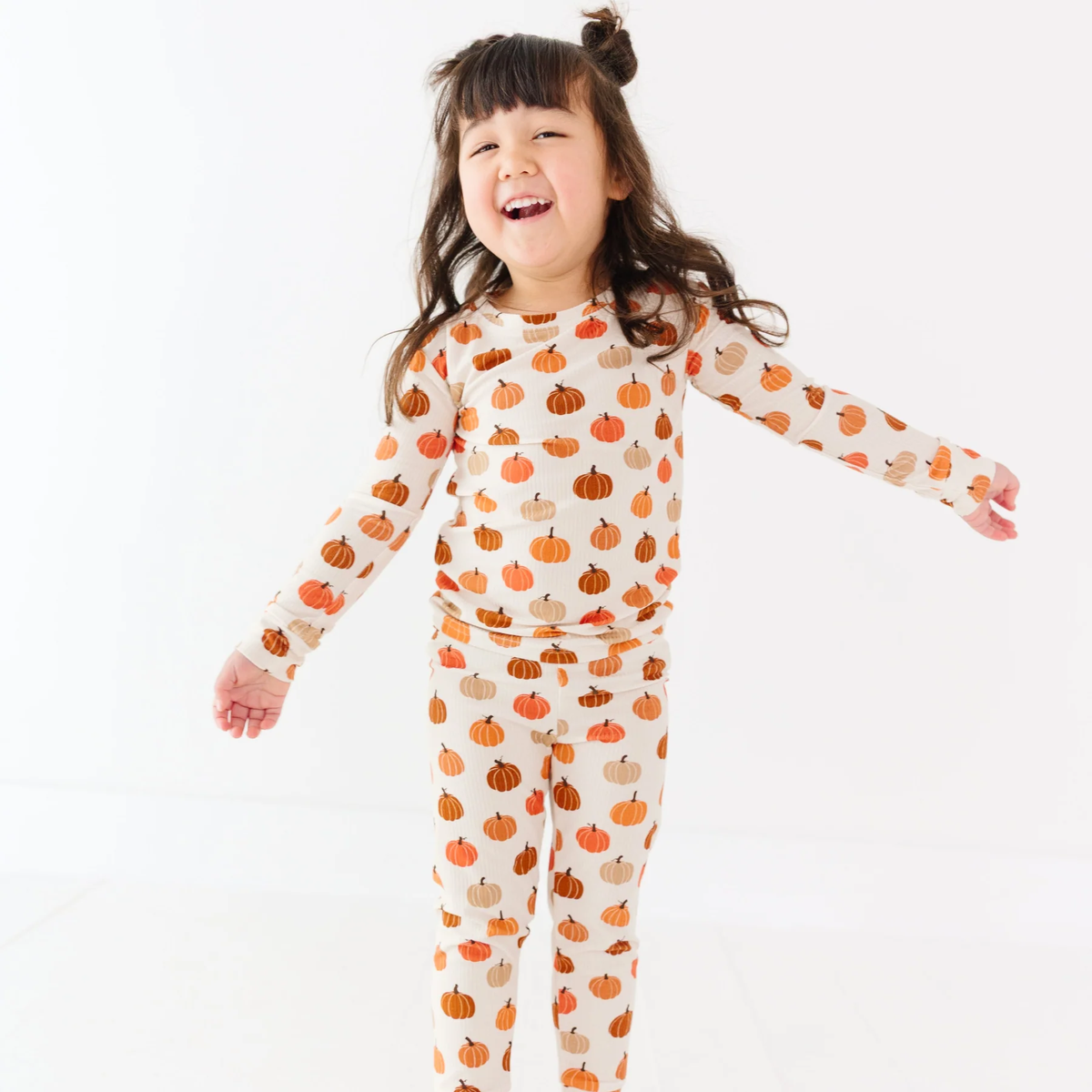 Big Pumpkins Small Ribbed Pajama Set