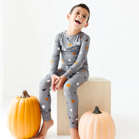 Halloween Boo Crew Small Ribbed Pajama Set