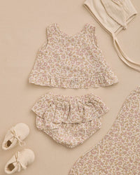 Dahlia Ruffled Tulip Top + Bloomer Set
