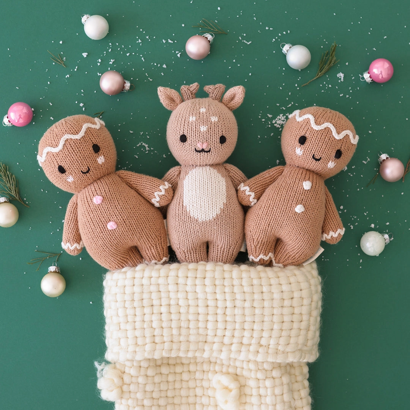 Baby Gingerbread Knitted Doll