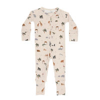 Zoo Day Bamboo Zip Romper