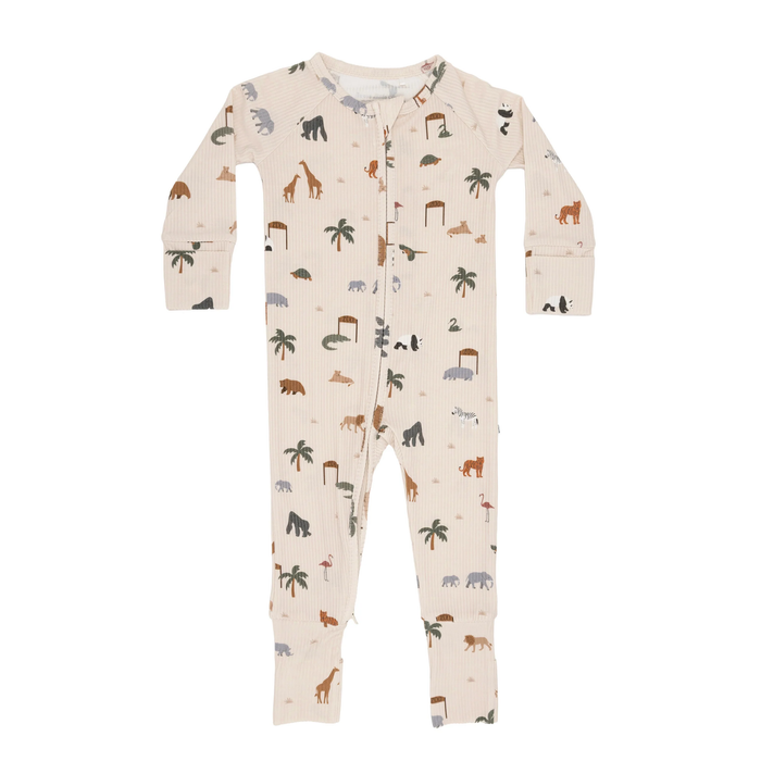 Zoo Day Bamboo Zip Romper