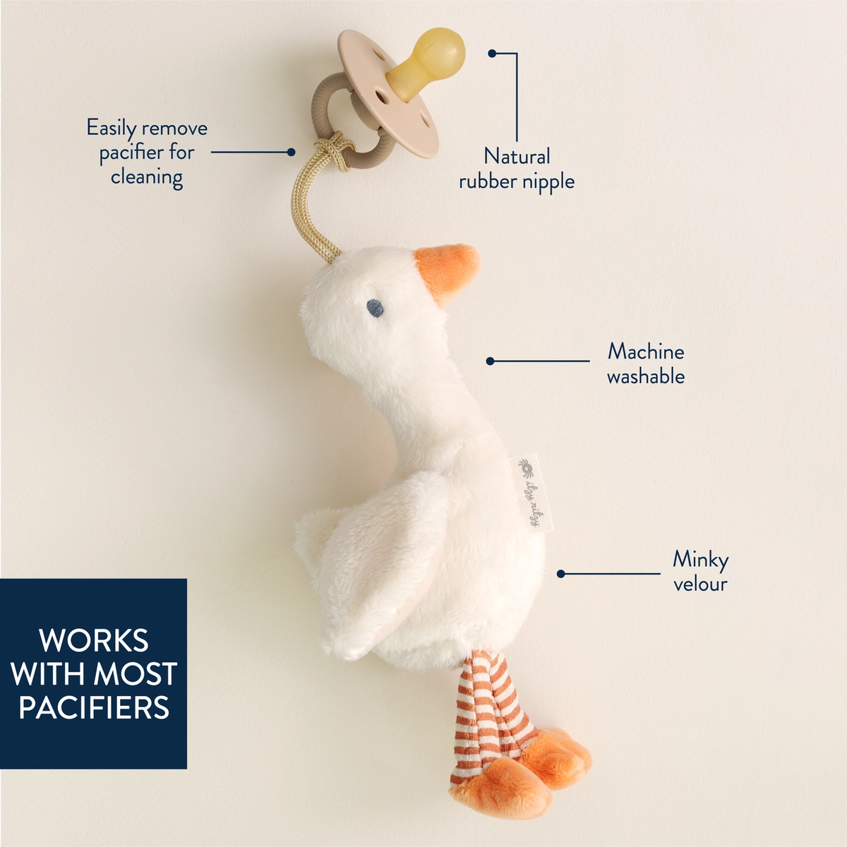 Goose Plush Pacifier