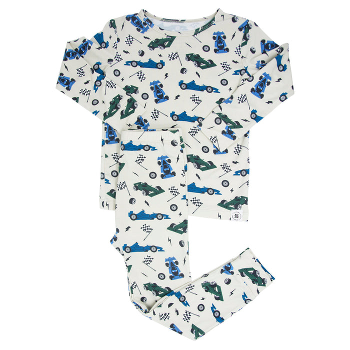 Race Cars Bamboo Pajama Set