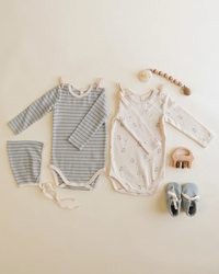 Steel Blue Baby Booties