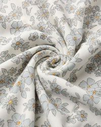 Blue Floral Bamboo Swaddle