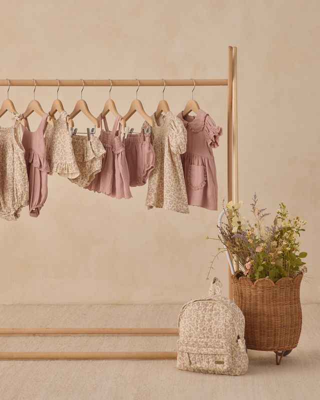 Mauve Mae Smocked Top + Bloomer Set