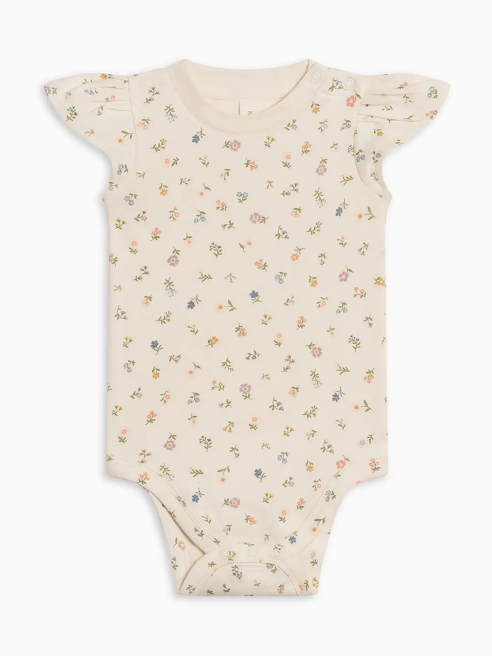 Petaline Floral Petal Sleeve Bodysuit