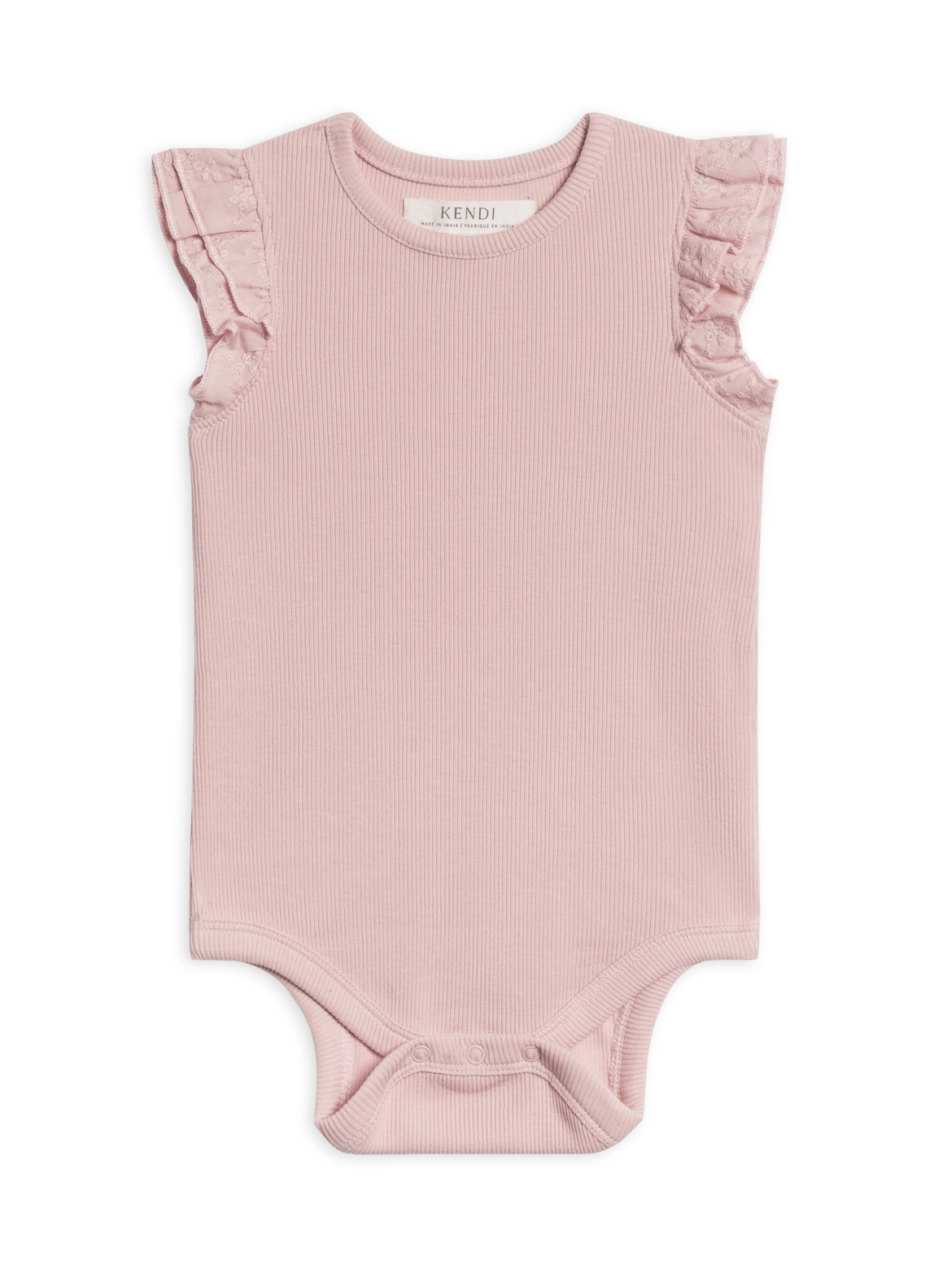 Rose Maggie Ribbed Ruffle Bodysuit