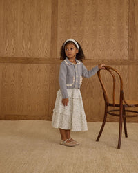 Dusty Blue Collared Cardigan