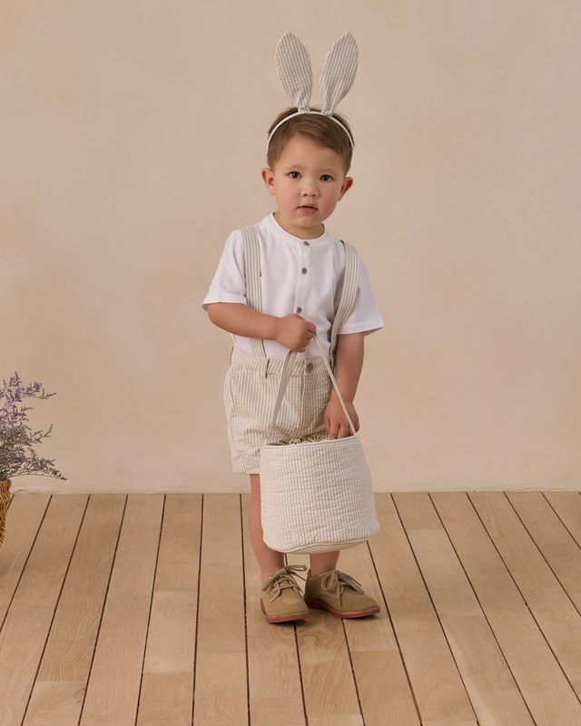 Sky Stripe Suspender Short