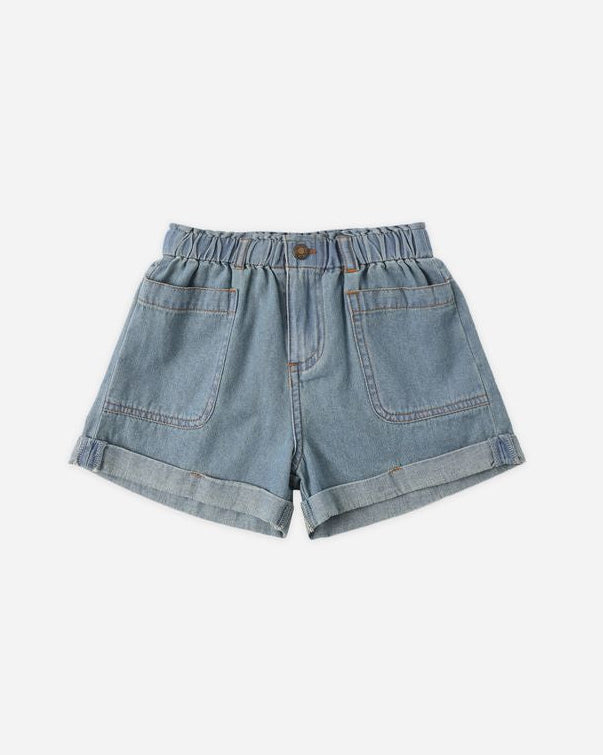 Washed Blue Alba Shorts