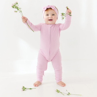 Lilac Mist Bamboo Zip Romper