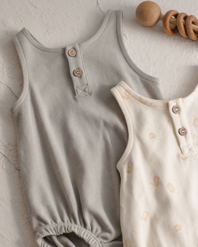 Sage Sleeveless Bubble Romper