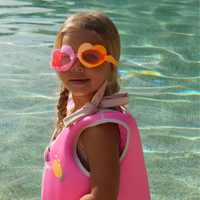 Pink Heart Kids Swimming Goggles