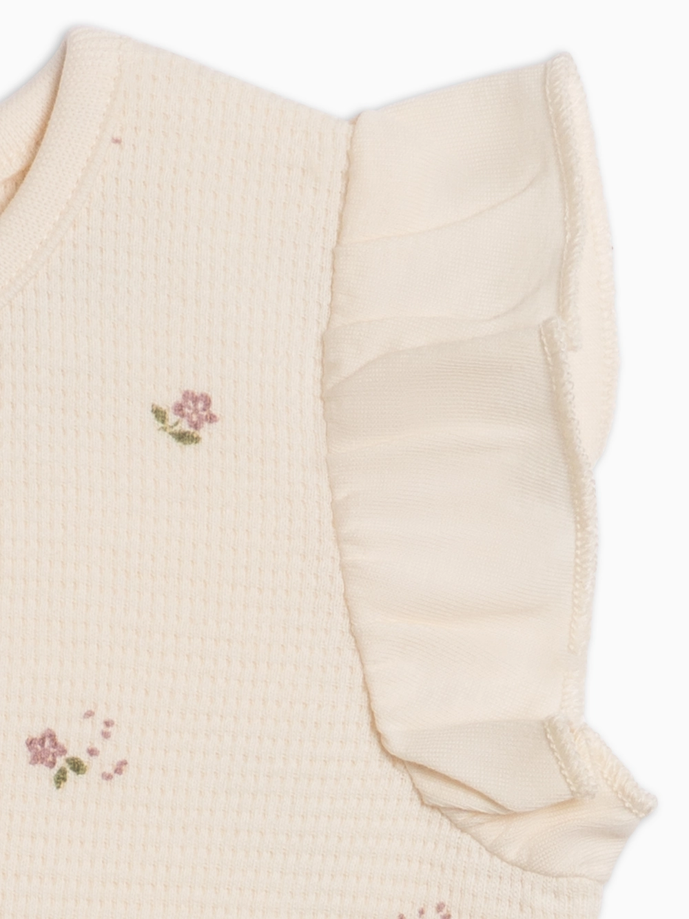 Sylva Floral Waffle Ruffle Romper