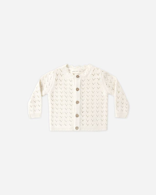 Natural Scalloped Cardigan