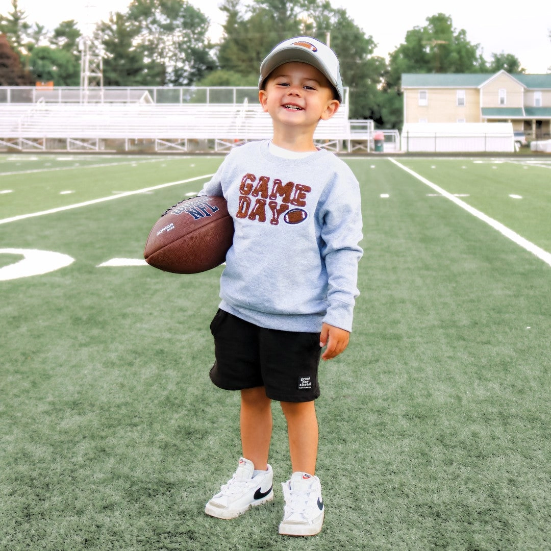 Grey Game Day Patch Pullover