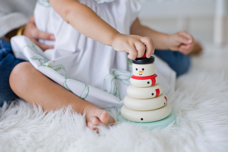 Wooden Snowman Stacking Toy