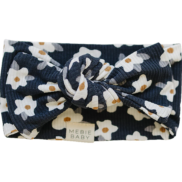 Navy Daisy Bamboo Head Wrap
