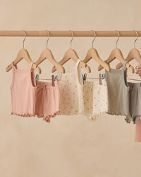 Sage Pointelle Tank + Shortie Set