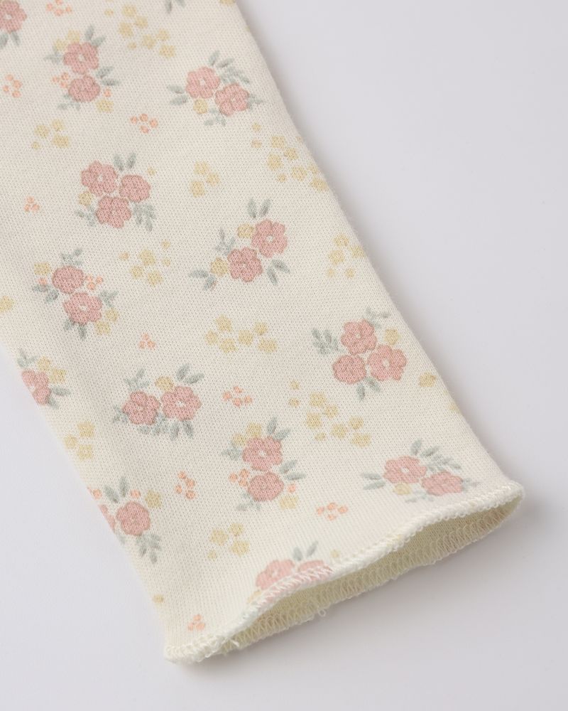 Flower Field Wrap Top + Footed Pant Set