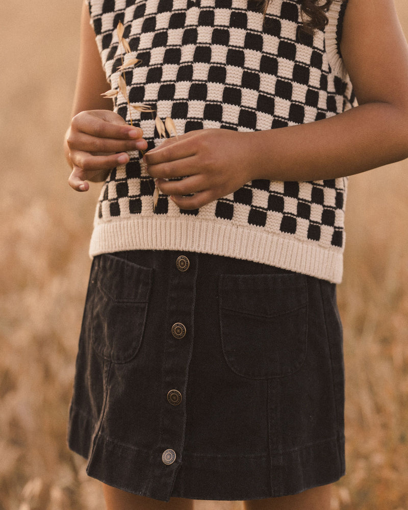 Washed Black Denver Mini Skirt