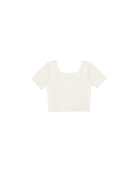 Tween Natural Scallop Tee