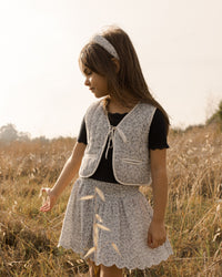 Ditsy Smocked Mini Skirt