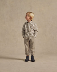 Pewter Plaid Collared Shirt